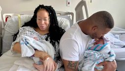Couple Shares Birthday With Twins, Making It a Triple Celebration
