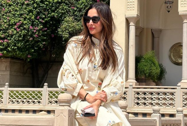Malaika Arora looks divine in a strapless white bodycon gown