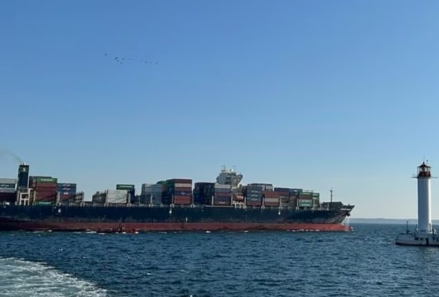Cargo ships reach Ukrainian port to load wheat, despite Russian threats