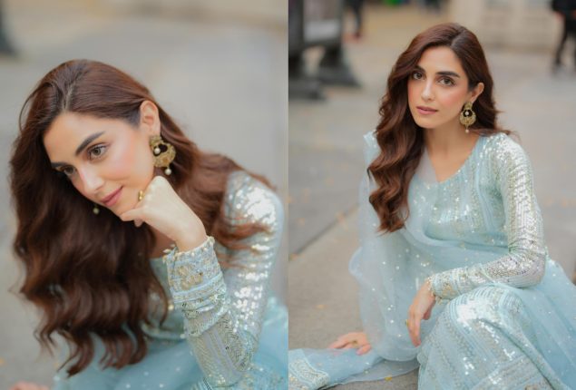 Maya Ali Stuns in Sizzling Ice-Blue Outfit, See Photos