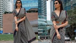 Karishma Tanna Stuns in Modern Saree Look at Film Festival