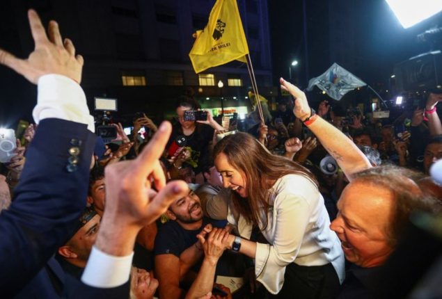 Peronists in Argentina surge in election for run-off against radical Milei