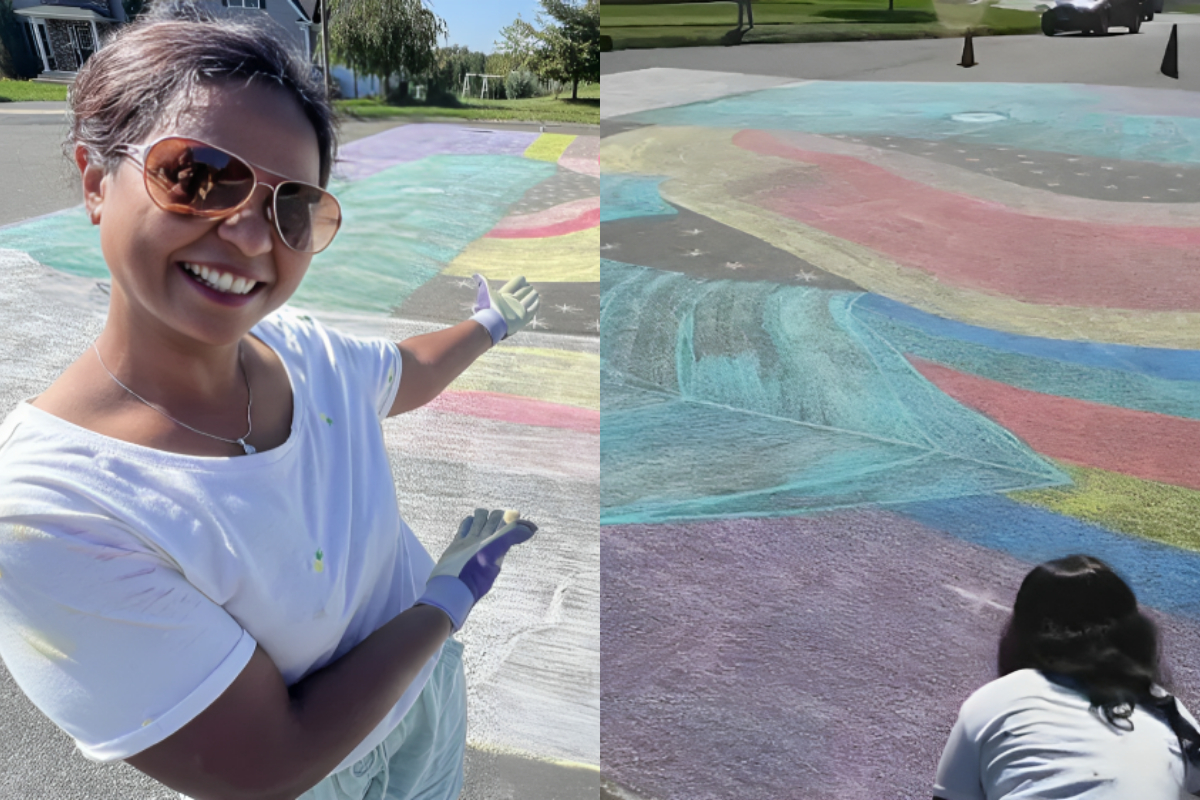 Chalk drawing