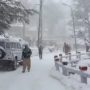 Winter starts at Babusar Top as snowfalls