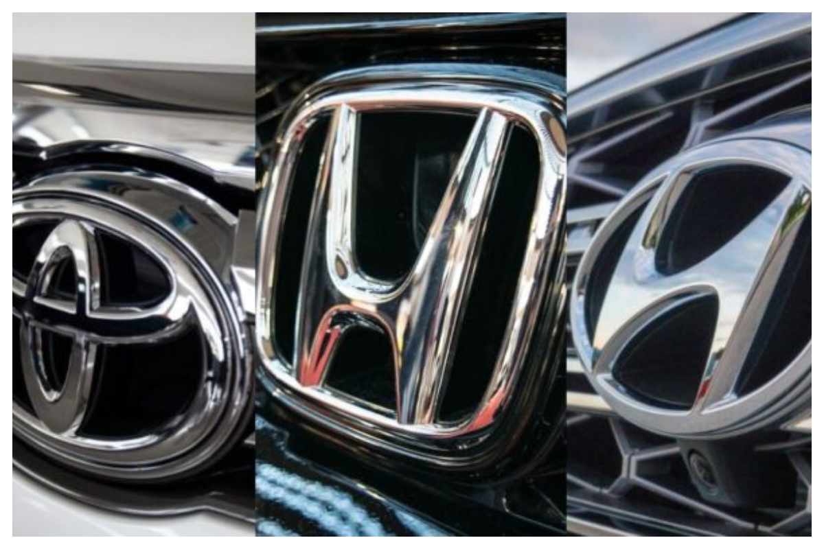 Toyota, Hyundai, and Honda