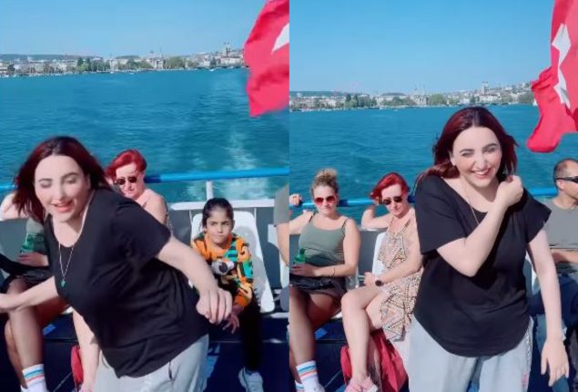 Hareem Shah shares the video from her cruise ship trip