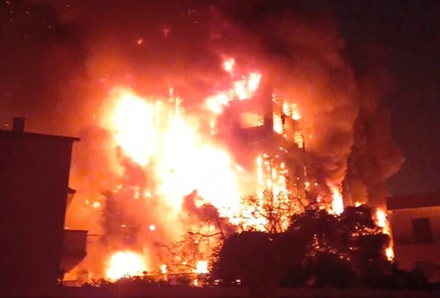 Egypt fire: Police facility blaze leaves at least 38 people injured