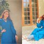 Hina Altaf look stunning in her casual blue dress pictures