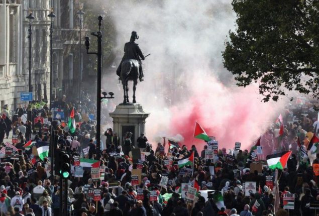 Massive Pro-Palestine March Floods London Streets