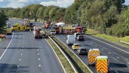 M4 reopens for people following fatal five-car collision