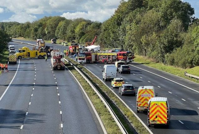 M4 reopens for people following fatal five-car collision