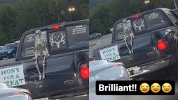 Hilarious Halloween Pickup Truck Decoration