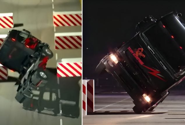 Italian stunt driver sets a world record on two wheels