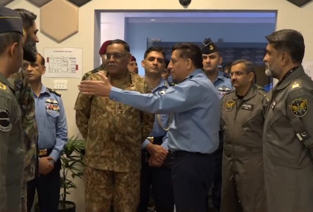 Chairman Joint Chiefs Of Staff Committee witnesses Air Exercise Indus Shield-2023