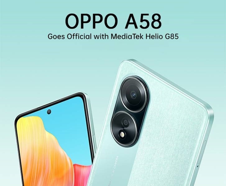 Oppo A58 Unveiled with 50MP Camera & 33W Fast Charging