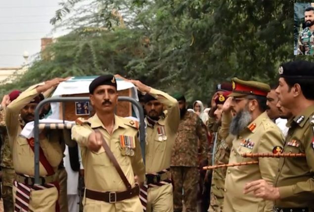 Funeral prayers of Pak Army martyrs offered