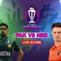 ICC World Cup 2023 Live score: Pakistan vs Netherlands Live score | Match 2