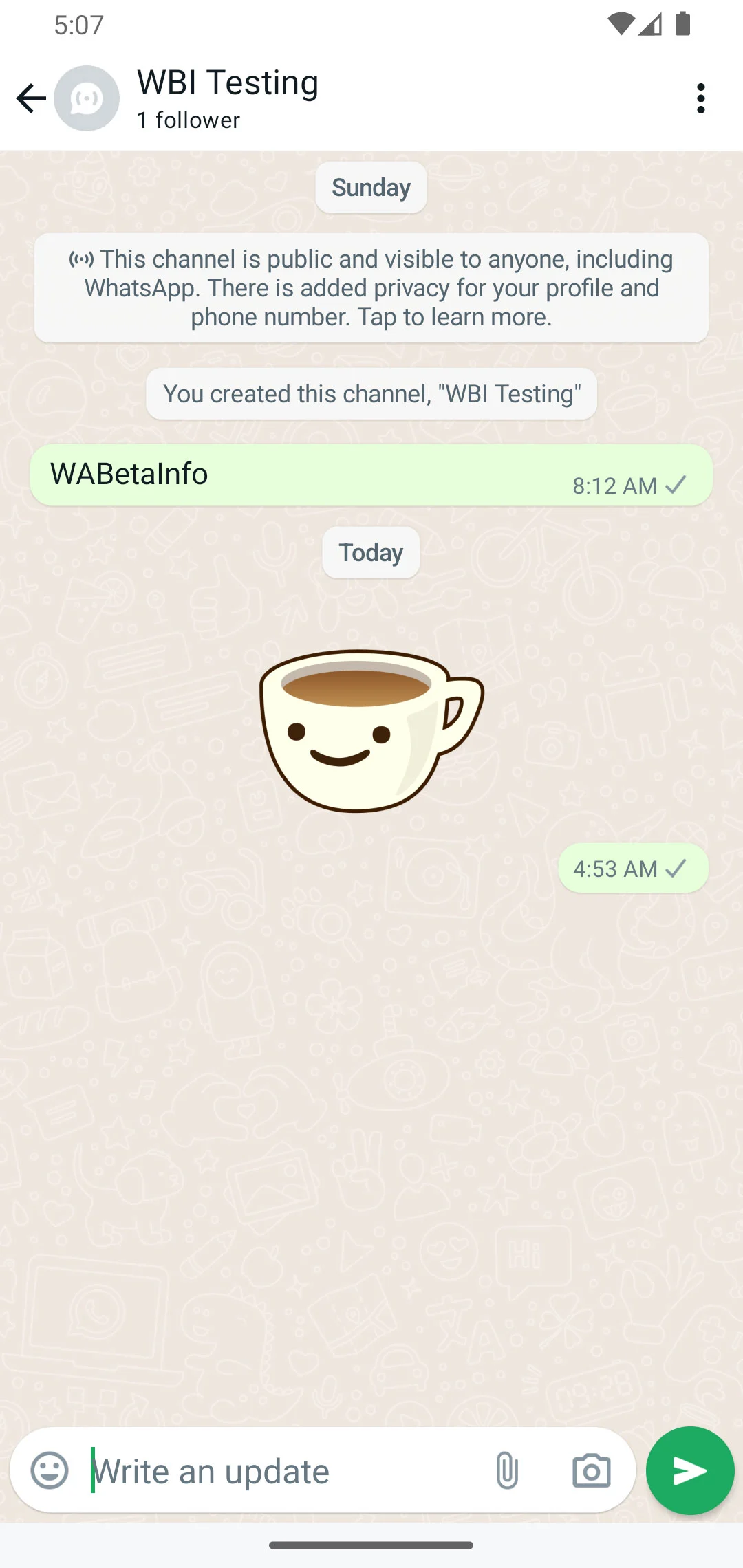 WhatsApp Users can now Share Stickers in Channels