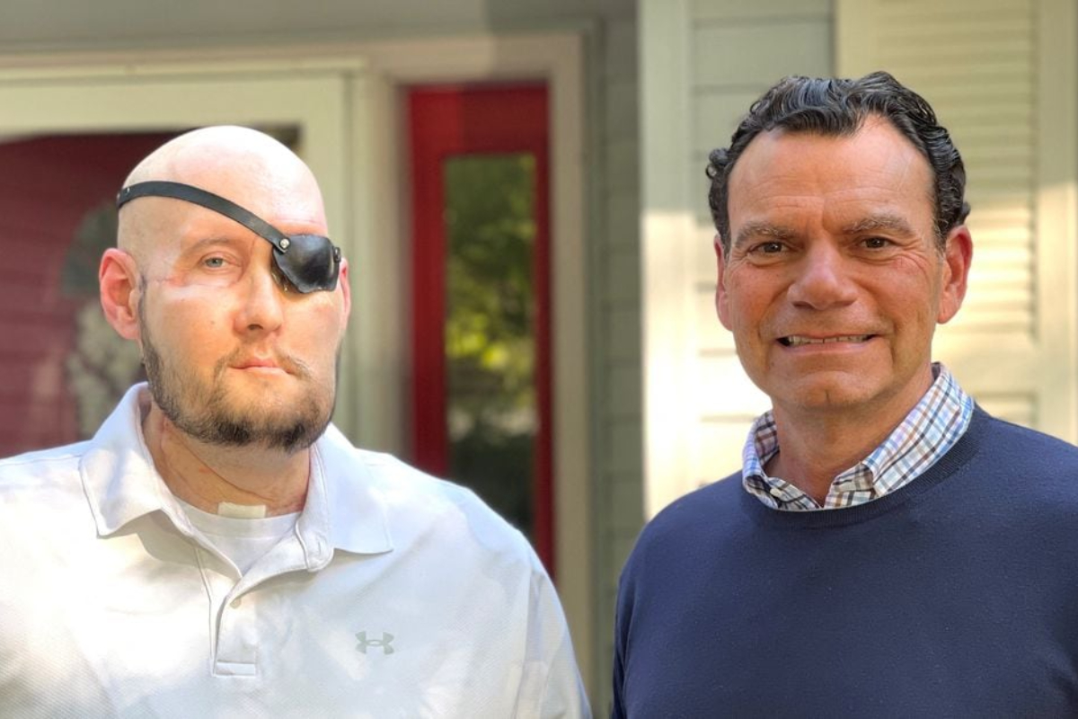 First-ever eye transplant US veteran.