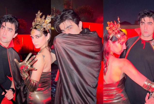 Khaqan Shahnawaz and Mamya Shajaffar’s spooky Halloween look