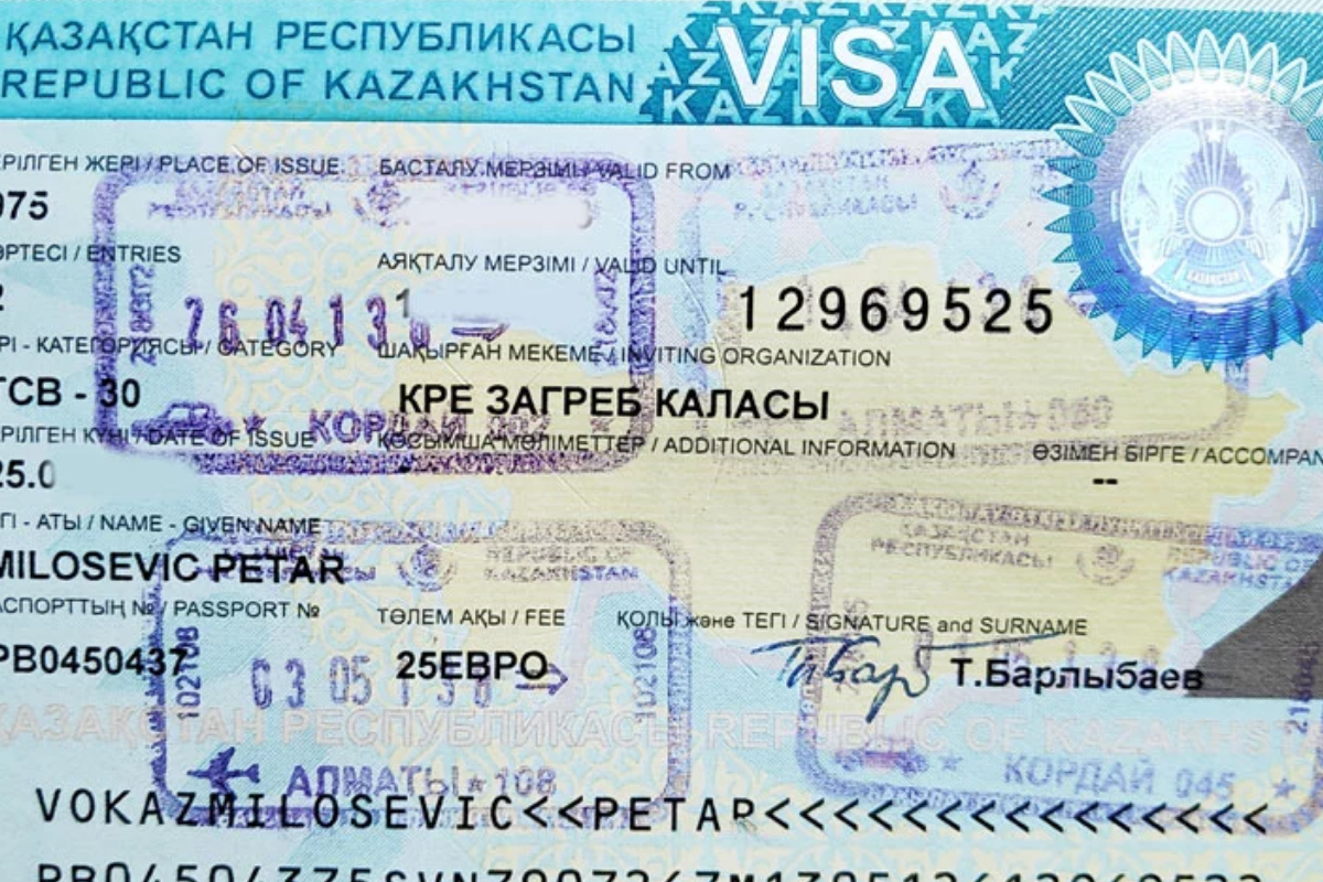 Kazakhstan visit visa fees for Pakistani