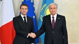 Kazakhstan greets France's Macron
