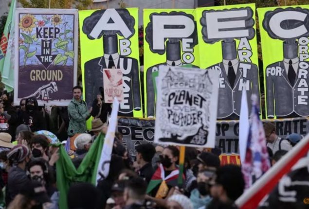 Protesters at APEC San Francisco