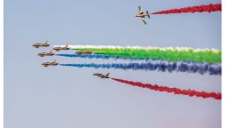 Flying displays at the Dubai Airshow 2023