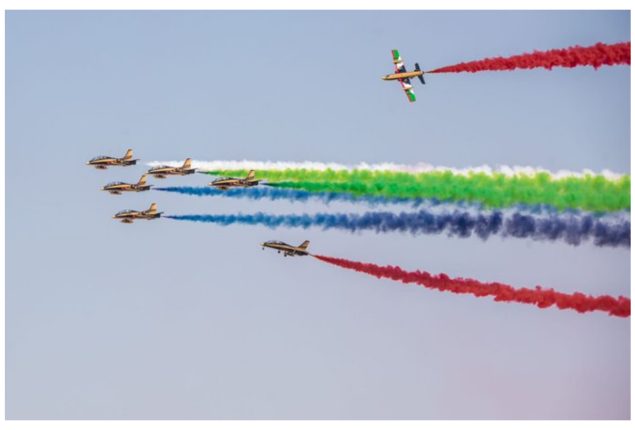 Flying displays at the Dubai Airshow 2023