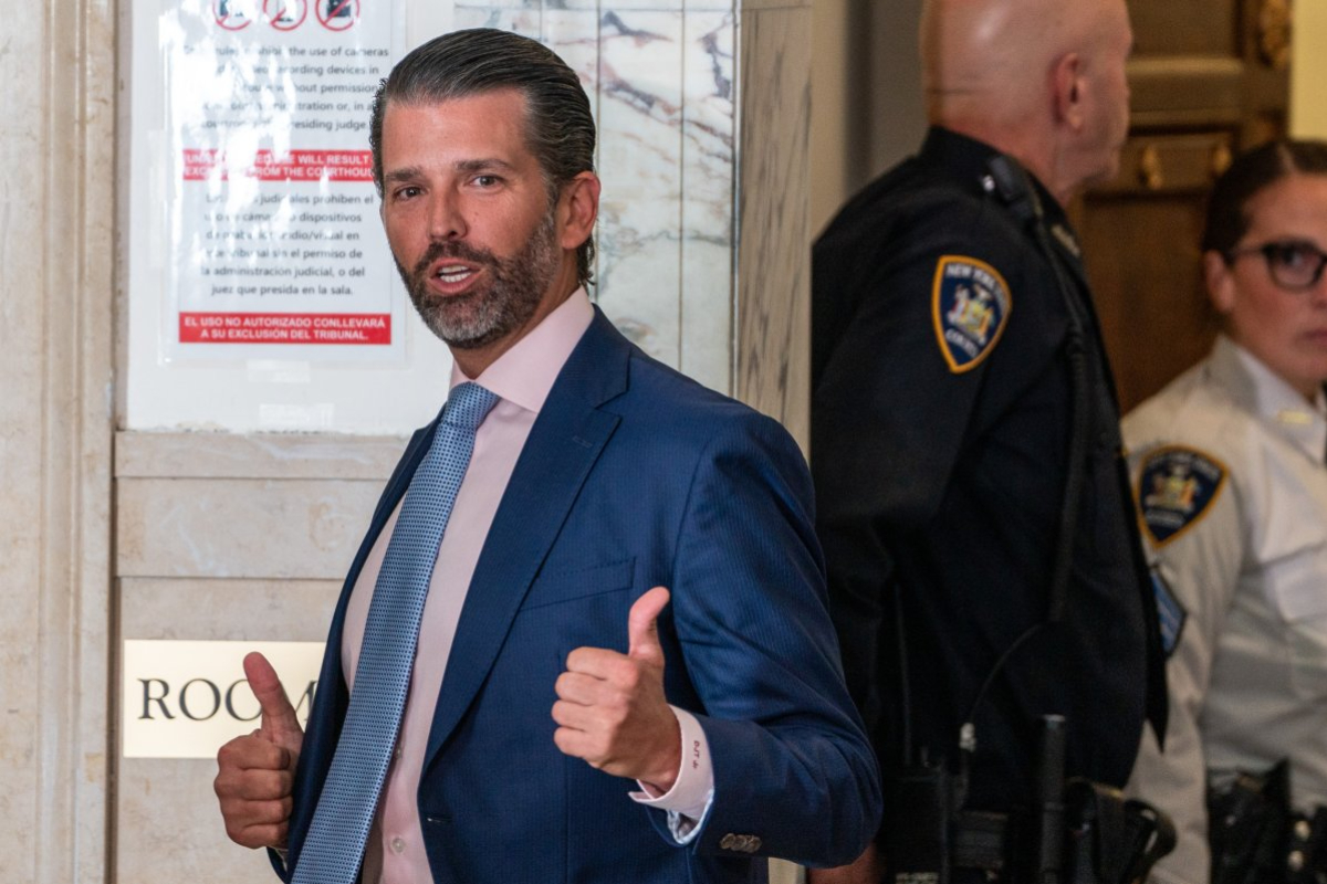 Trump Jr hails genius father