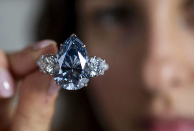 Christie’s sold rare blue diamonds for more than $40m