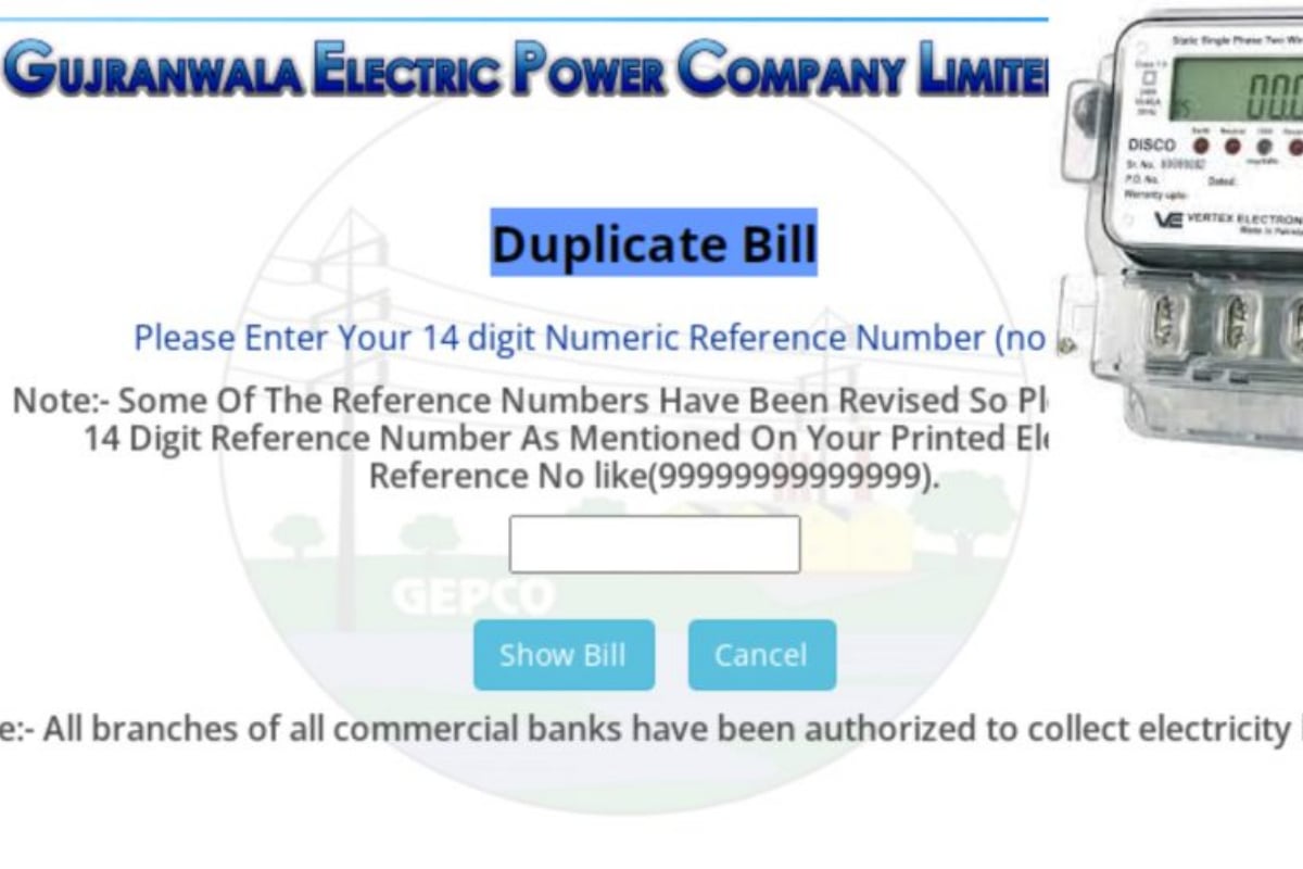 GEPCO online bill