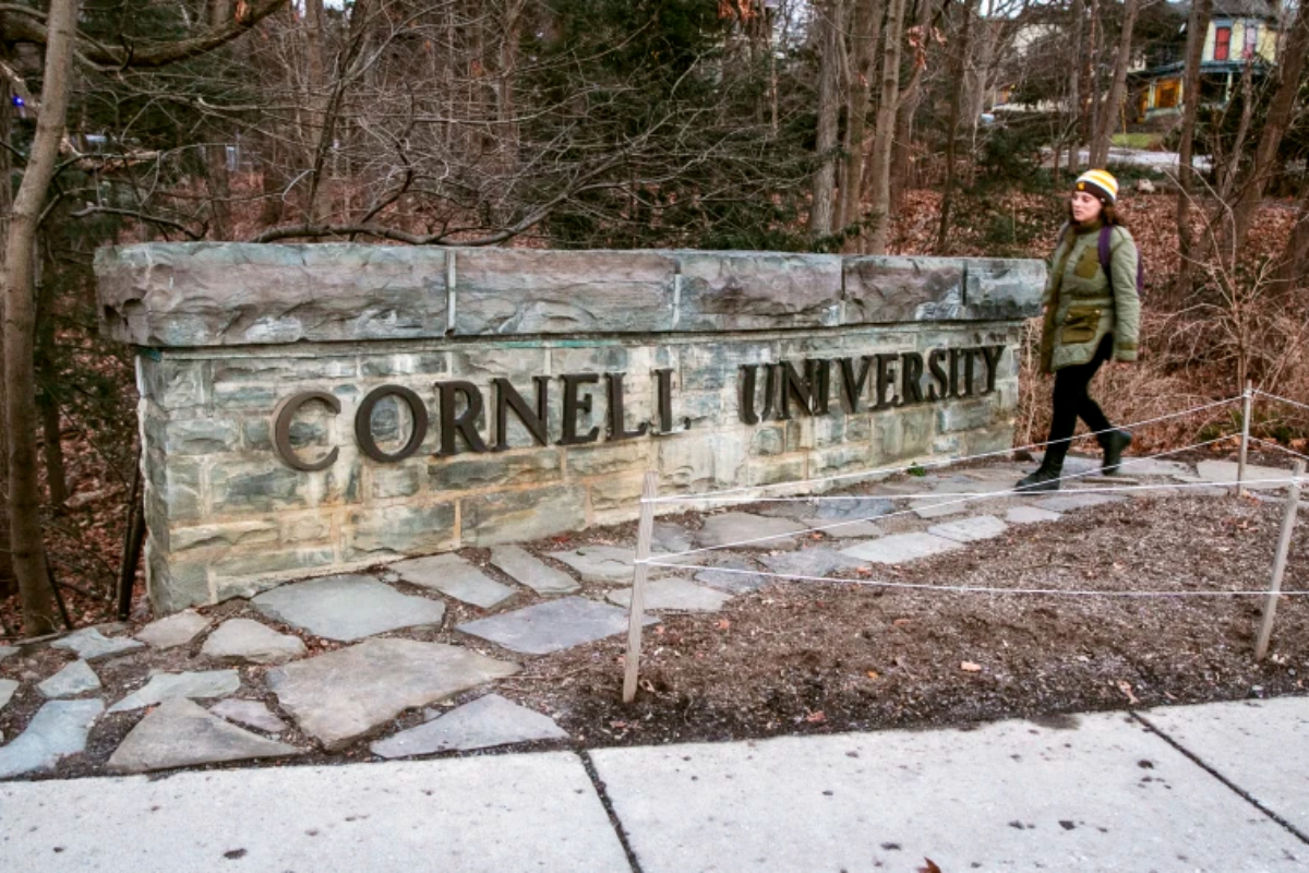 Cornell student held over slurs