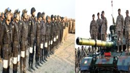 Army Chief visits Corps Level Collective Training exercise of Strike Corps