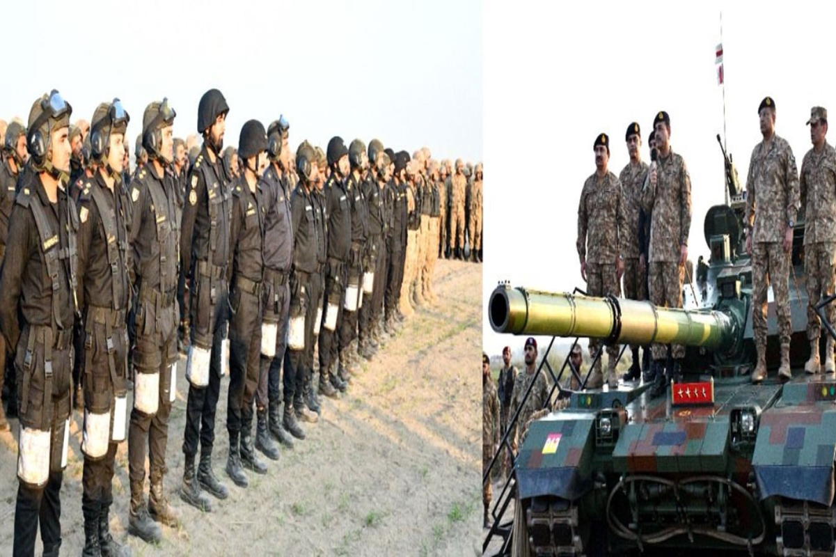 Army Chief visits Corps Level Collective Training exercise of Strike Corps
