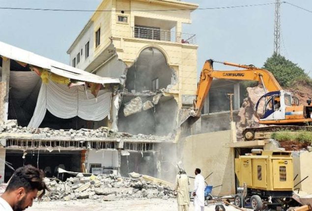 demolish paposh nagar