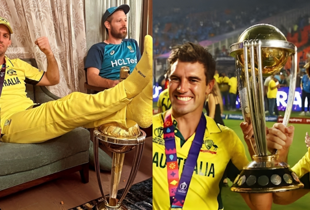 Mitchell Marsh WC trophy