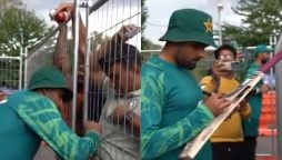 WATCH: Babar Azam delights fans with autographs ahead of training in Canberra