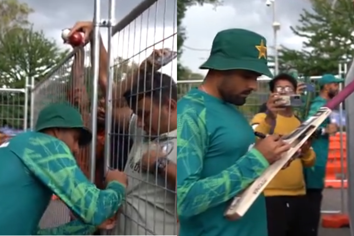 WATCH: Babar Azam delights fans with autographs ahead of training in Canberra