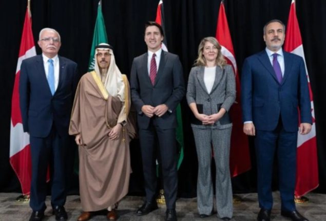 Arab, Turkish FMs call for urgent ceasefire in Gaza during Canada visit