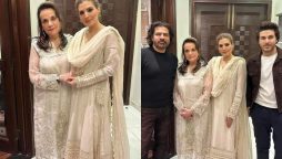Resham and Ahsan Khan spotting at dinner with Bollywood actress Mumtaz