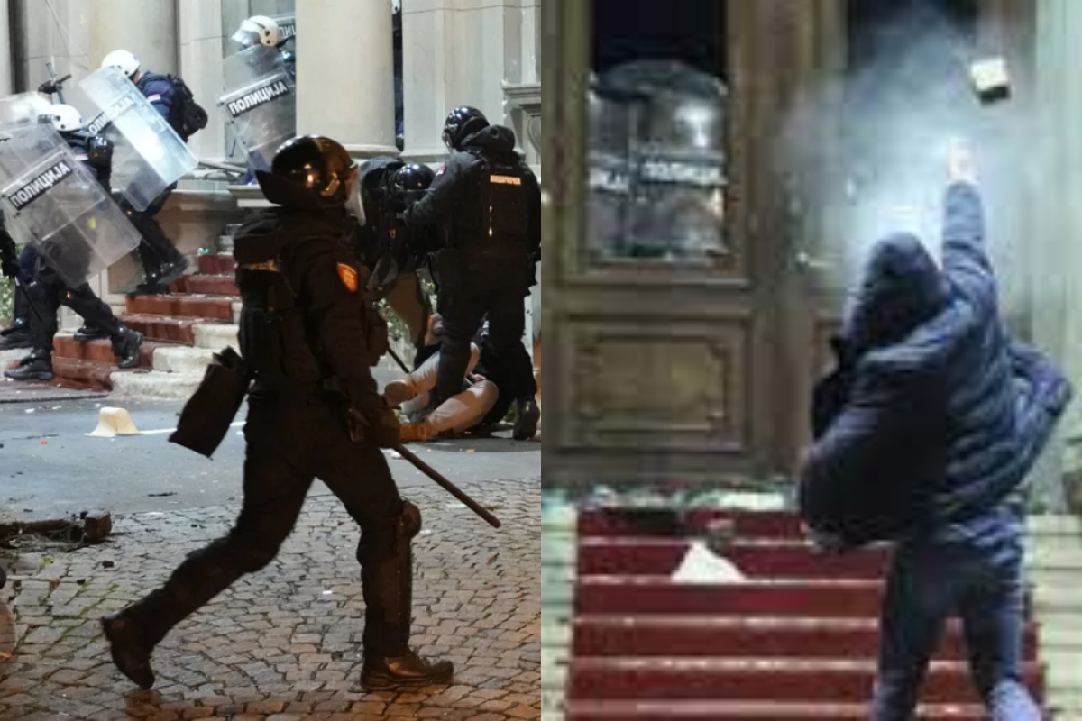 Serbia: anti-government protestors try to storm Belgrade city hall