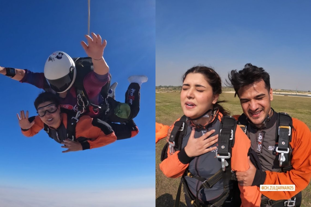 Kanwal Aftab & Zulqarnain share their sky diving experience In Abu Dhabi