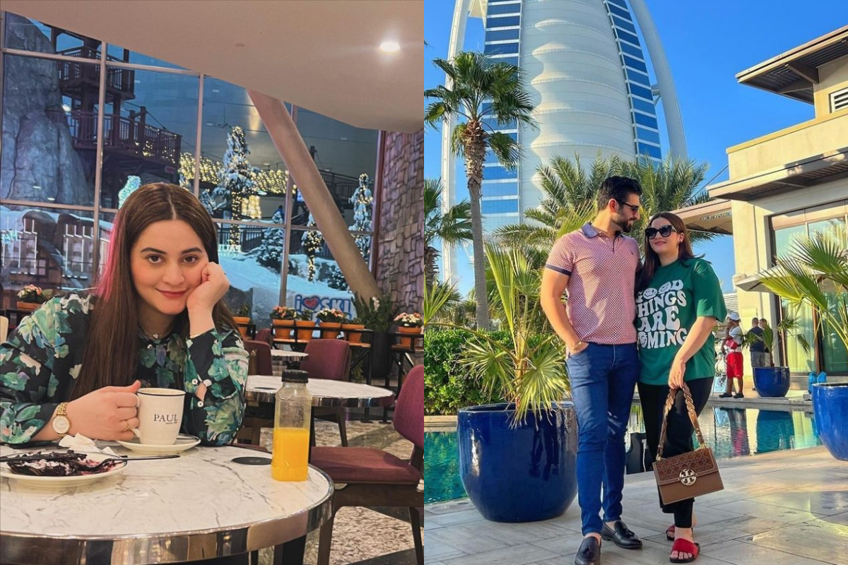 Aiman Khan and Muneeb Butt Stunning latest pictures from their Dubai trip