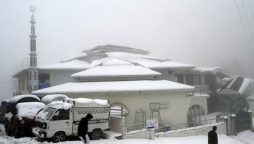Snowfall Saiful Muluk lake