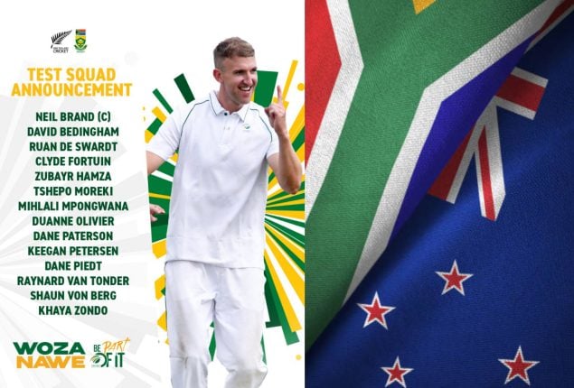 South Africa Unveils Adjusted Test Squad for New Zealand Series
