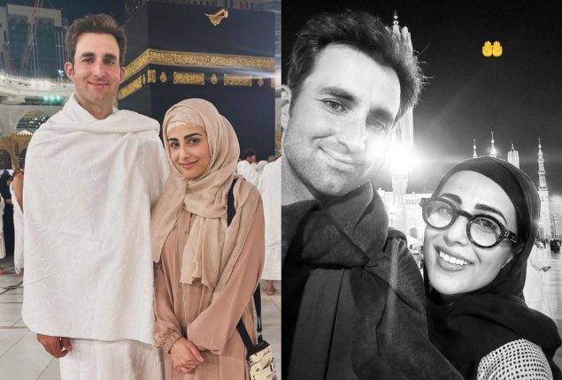 Ushna Shah and Hamza Amin Embark on Their First Umrah Journey after marriage