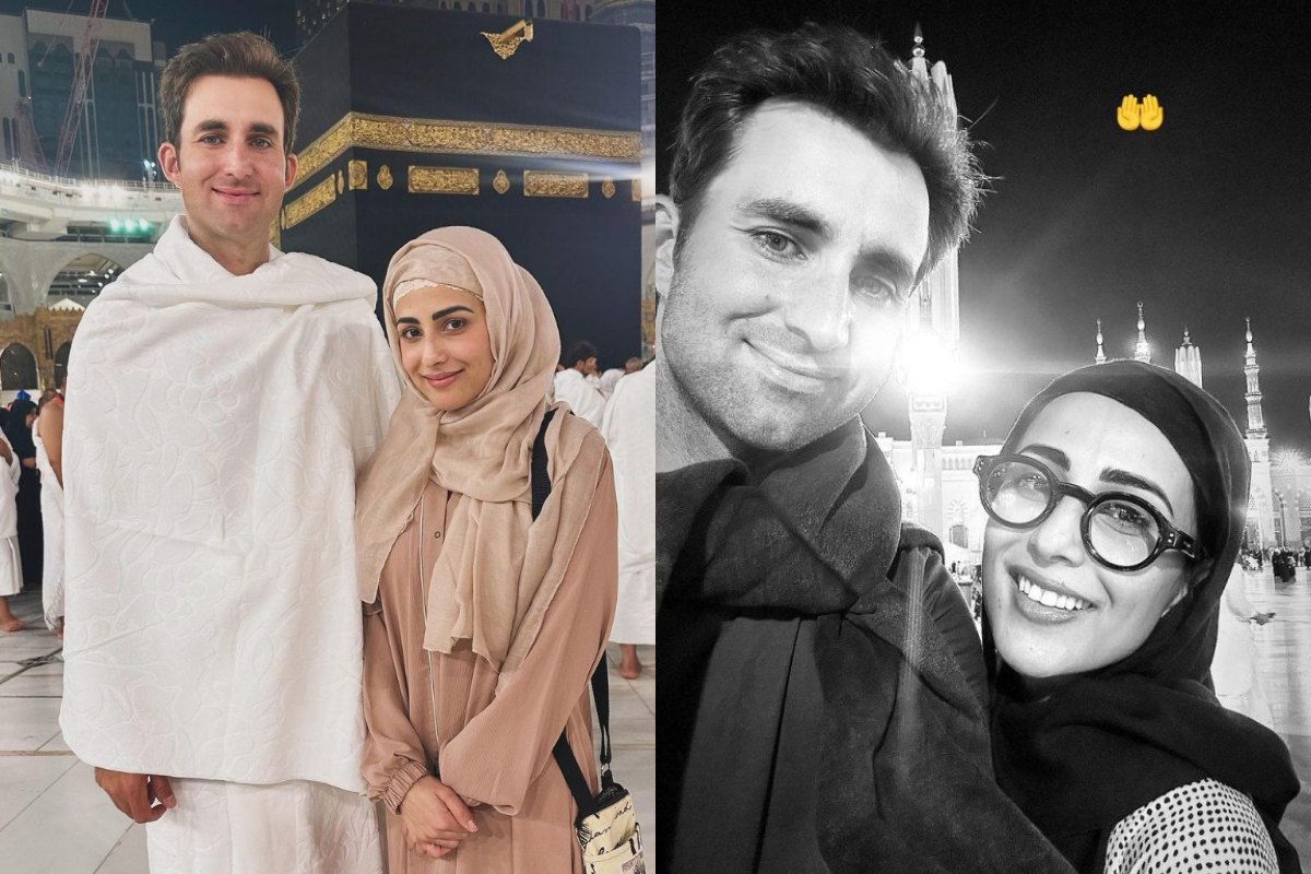 Ushna Shah and Hamza Amin Embark on Their First Umrah Journey after marriage