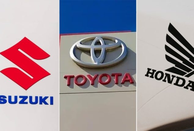 Car Sales of Suzuki, Toyota and Honda in 2022 Vs 2023