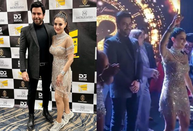 Junaid Khan spotted celebrating New Year with Ameesha Patel